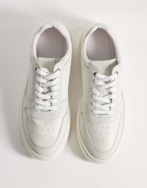 ASOS DESIGN - Sneakers med paneler i råhvidt læder, 3 af 5