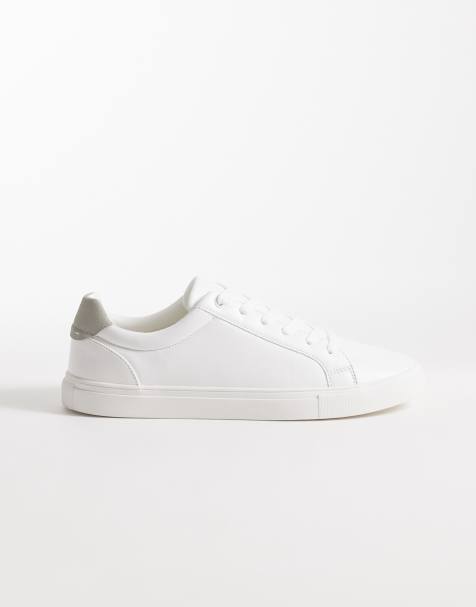 ASOS DESIGN - Sneakers med snørebånd og grå hældetalje - view 1