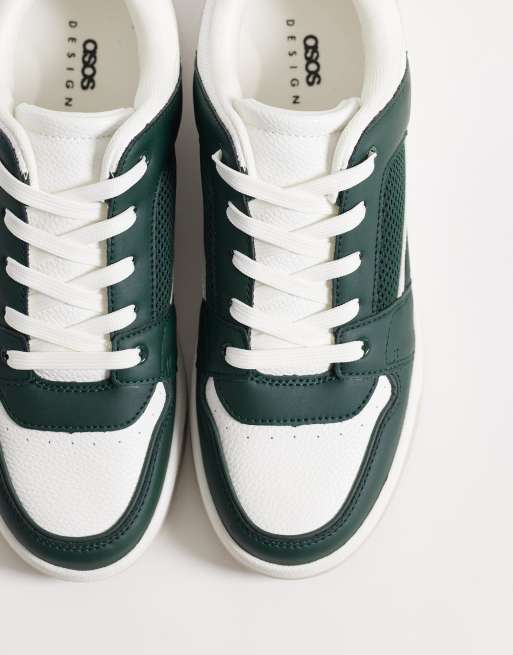 ASOS DESIGN - Sneakers met verschillende panelen in groen, 2 van 5