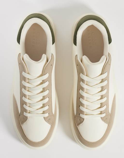 ASOS DESIGN - Sneakers met veters en groen hielstuk, 5 van 5