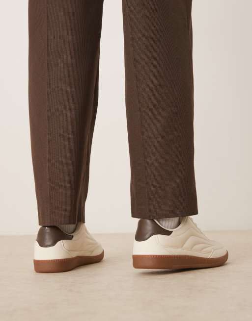 ASOS DESIGN - Sneakers met veters in stone, 4 van 5