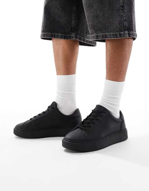 ASOS DESIGN - Sneakers met veters in zwart - view 1