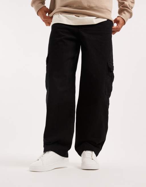 ASOS DESIGN - Sneakers met vetersluiting in wit tumbled-look, 4 van 5