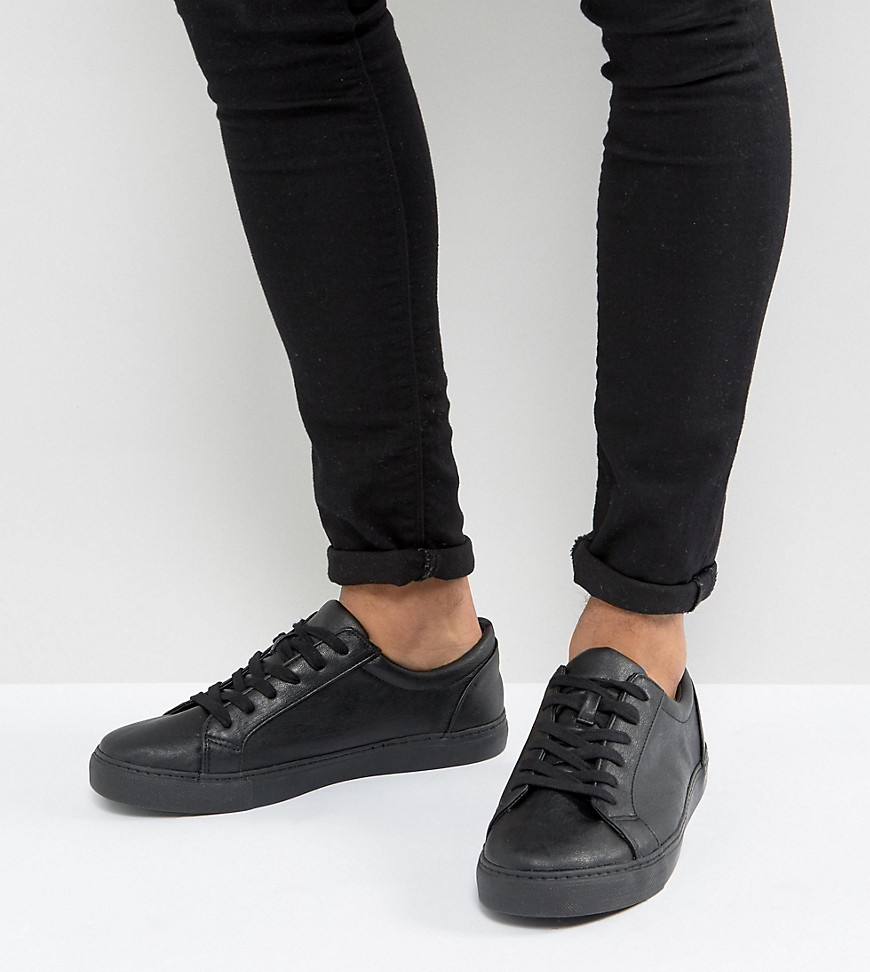 ASOS DESIGN - Sneakers met wijde pasvorm in zwart