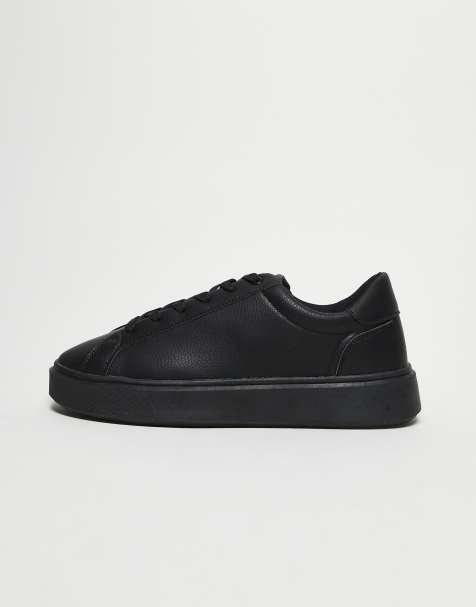 ASOS DESIGN - Sneakers stringate nero drench - view 1