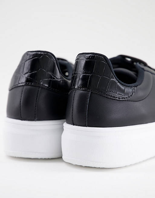 Contrast heel sneakers in black and Asos Men Shoes Sneakers Platform Sneakers 