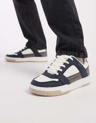 Asos Design Sneakers With Paneling In Multi