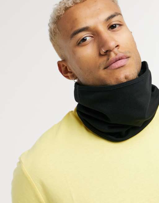 ASOS DESIGN snood in black fleece ASOS