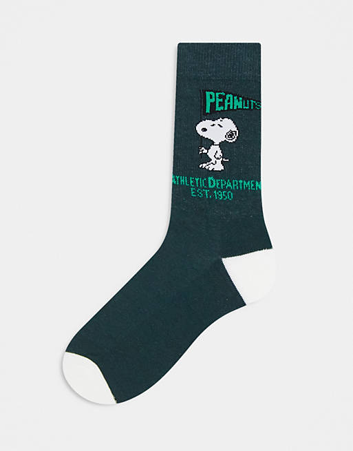 ASOS DESIGN Snoopy socks in black | ASOS