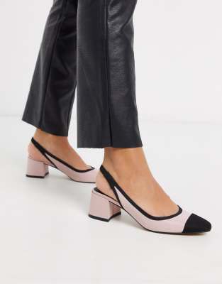  Sochi slingback mid heels in blush