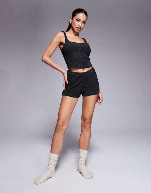 ASOS DESIGN - Sock - Pantaloncini corti neri da casa