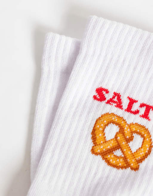 ASOS DESIGN sock with salty graphic in white, 3 of 3