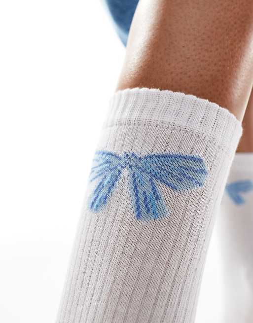 ASOS DESIGN – Socken in Weiß mit Jacquard-Schleife , 2 von 4