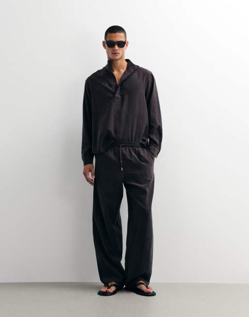 ASOS DESIGN - Soepelvallende co-ord set in bruin, 3 van 3
