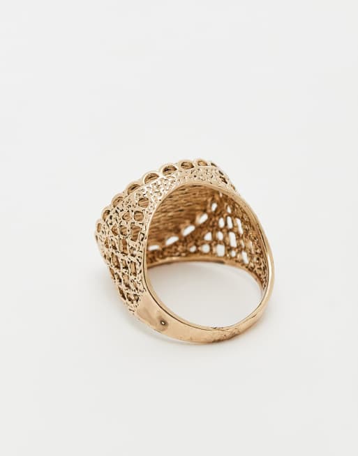 ASOS DESIGN - Soevereine zegelring in goudkleur, 2 van 3