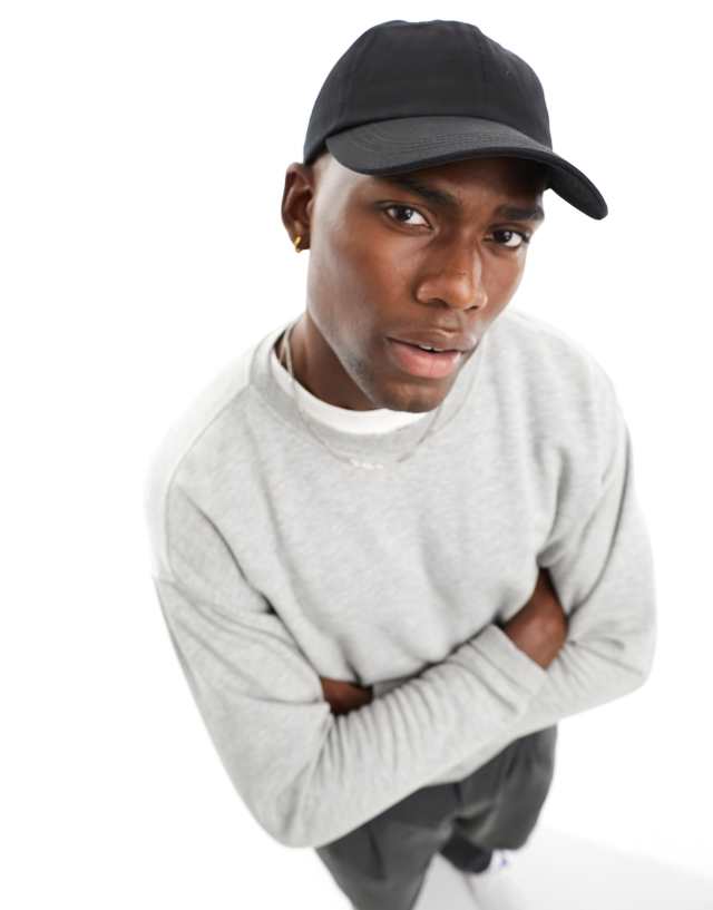 ASOS DESIGN - soft baseball cap in black cotton