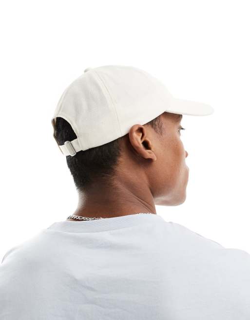 ASOS DESIGN soft baseball cap in ecru cotton, 4 of 4