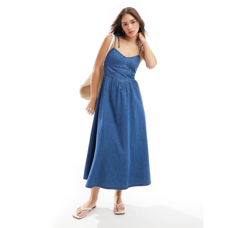 floral lace trim midi dress Floral Lace-Trim Midi Dress In Pink – Rae Jeans
