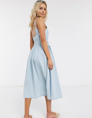 light wash denim dress