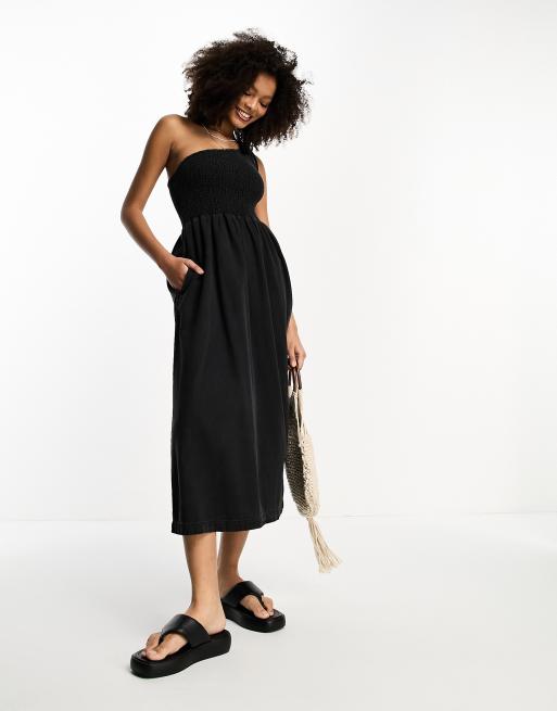 Asos denim best sale midi dress