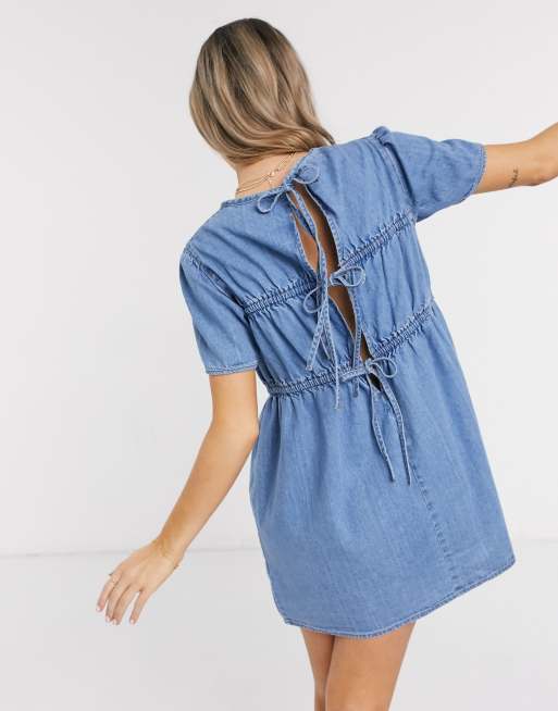 Asos denim hot sale smock dress