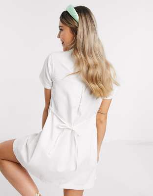 denim smock shirt dress