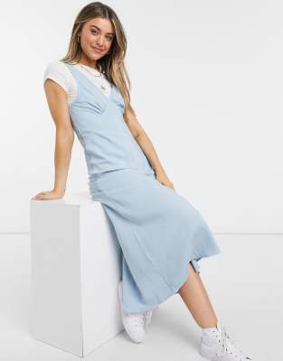 asos design soft tulle midi dress