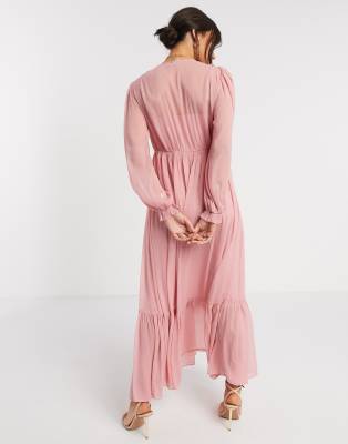 dusky pink dress asos