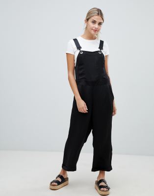 soft black dungarees