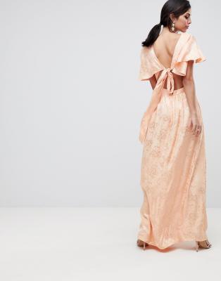 asos peach maxi dress