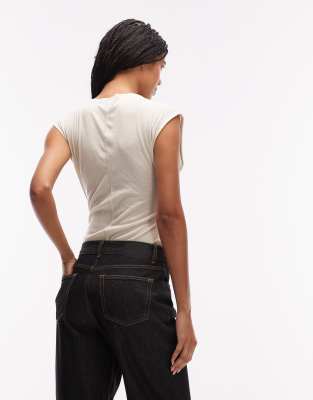 Asos Design Soft Jersey Drape Wrap Bodysuit In White