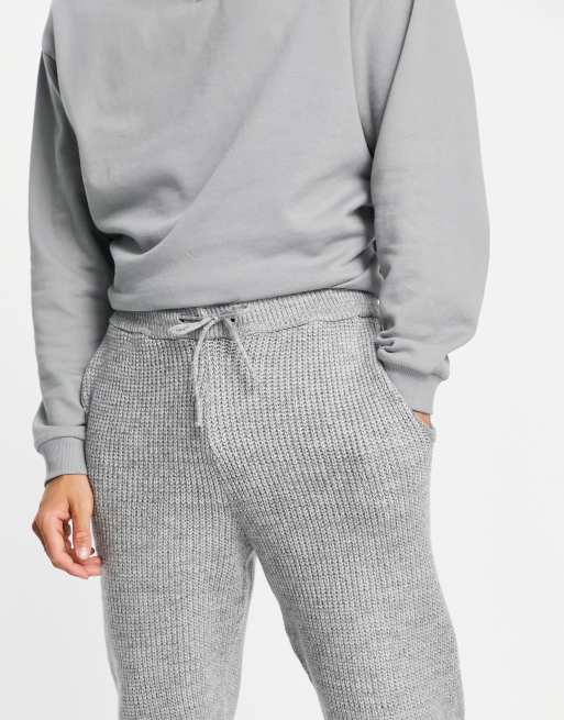 Grey rib hot sale knit joggers