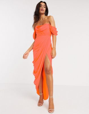 soft orange dress