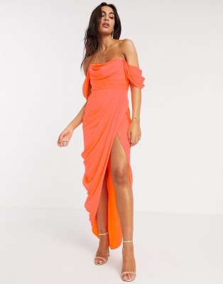 soft orange dress