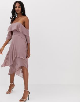 asos bandeau midi dress