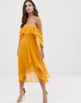 asos bandeau midi dress