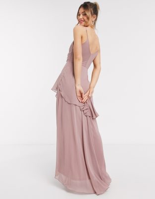 asos pink gown