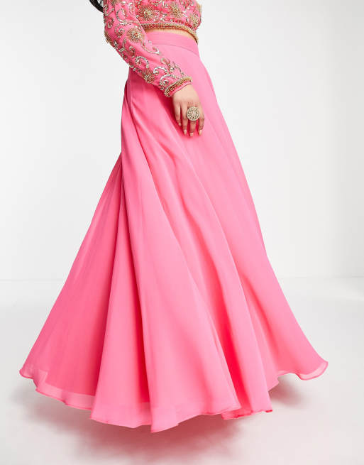 Pink lehenga outlet skirt