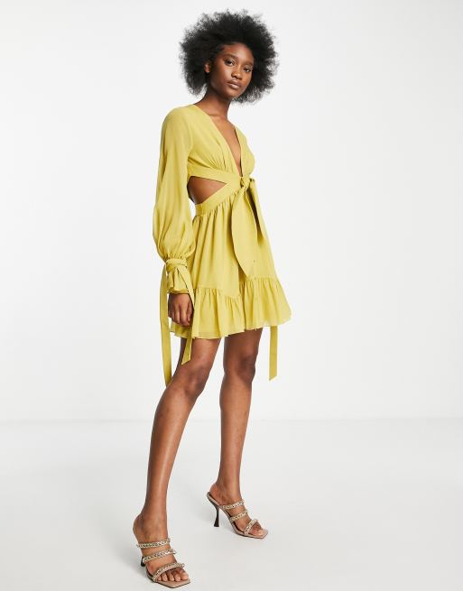 Asos design hot sale yellow dress