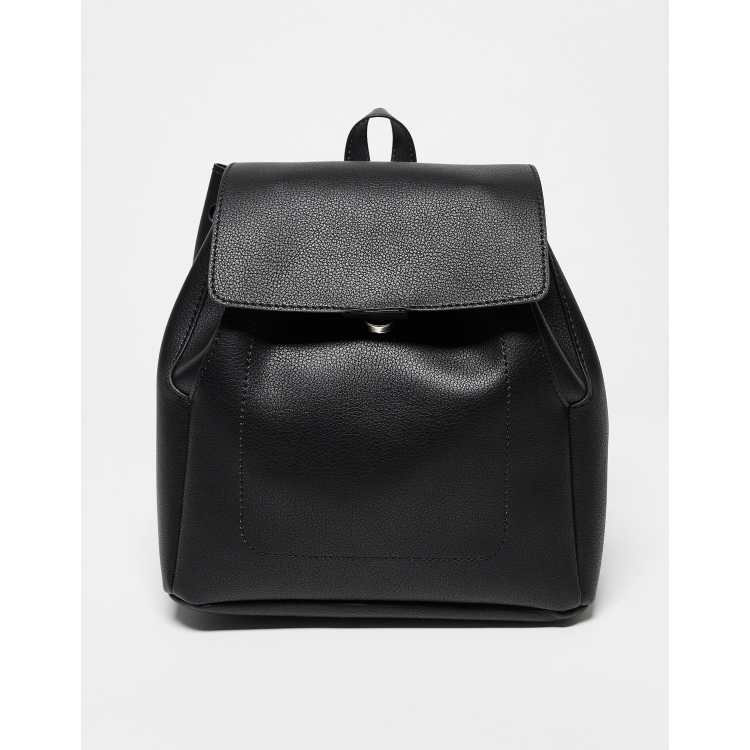 ASOS DESIGN soft minimal backpack in black