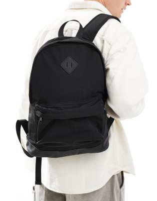 soft nylon backpack in black