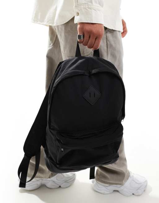 ASOS DESIGN soft nylon backpack in black ASOS