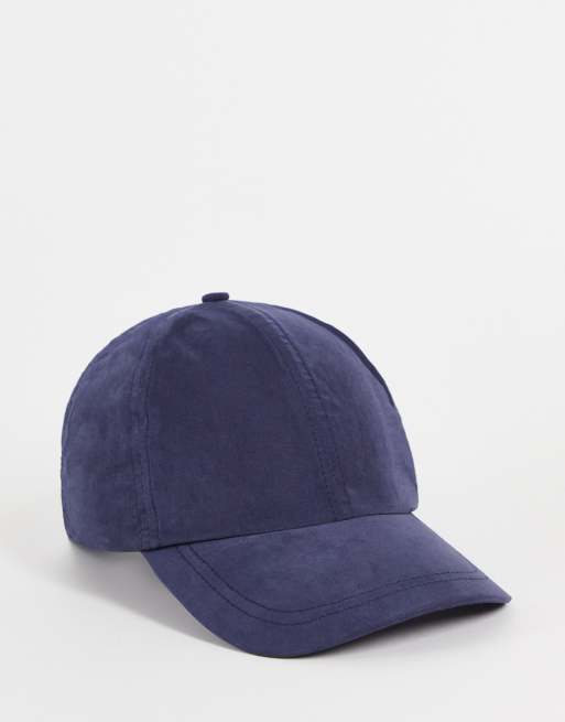 ASOS DESIGN soft nylon baseball cap in navy NAVY ASOS