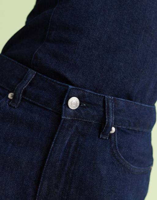 ASOS DESIGN soft palazzo jeans in inky wash - part of a set 