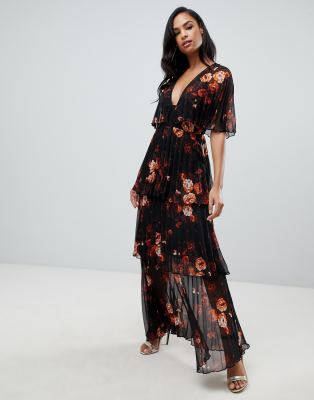 dark floral maxi dress