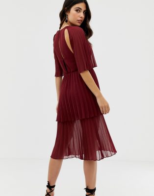 tiered midi dress