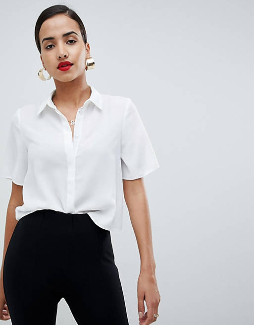 ASOS DESIGN soft shirt with short sleeves