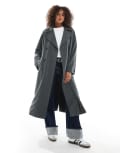 [ASOS DESIGN] ASOS DESIGN soft tailored trench in charcoal-Grey 6 Charcoal