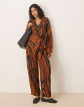 [ASOS DESIGN] ASOS DESIGN soft tapered pants in abstract print (part of a set)-Multi 12 Abstract print