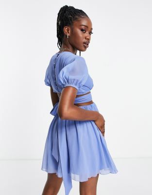 Asos design soft mini dress with waist detail hotsell